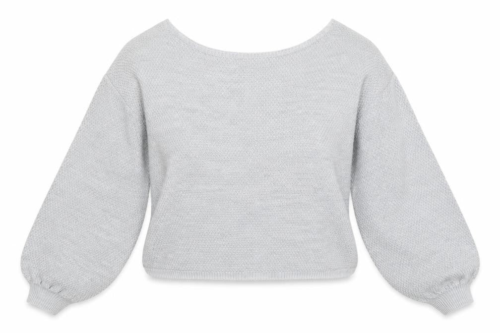 The Rockn Rev Women’s Grey Acrylic Knit Pullover Jumper Size 10