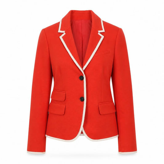 Gap Women Red Modern Blazer UK 4 Single-Breasted Tailored Jacket