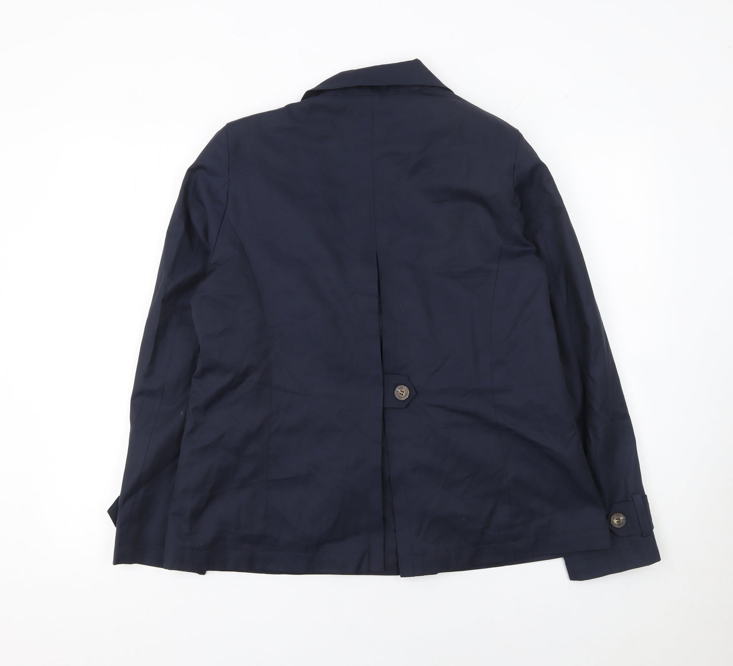 Debenhams Collection Women's Blue Cotton Blend Pea Coat Size 12