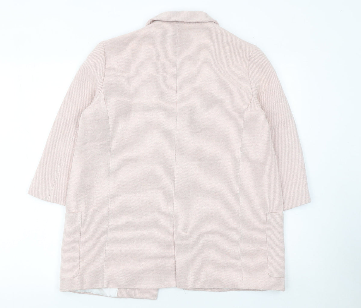 Zara Basic Women’s Beige Blazer Jacket Size Small Longline Lined