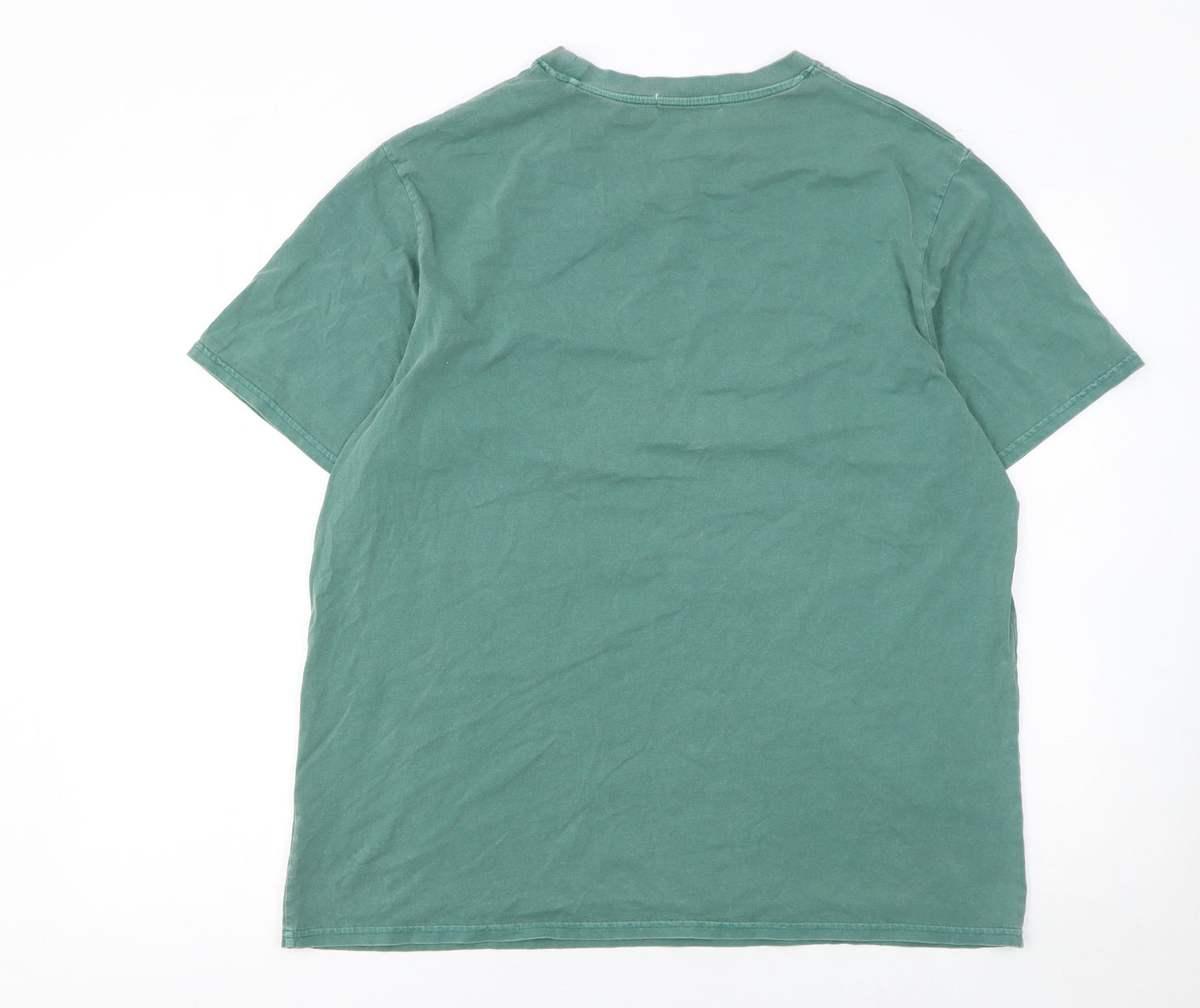 Ally Men Green Miami Sports Graphic Cotton T-Shirt M