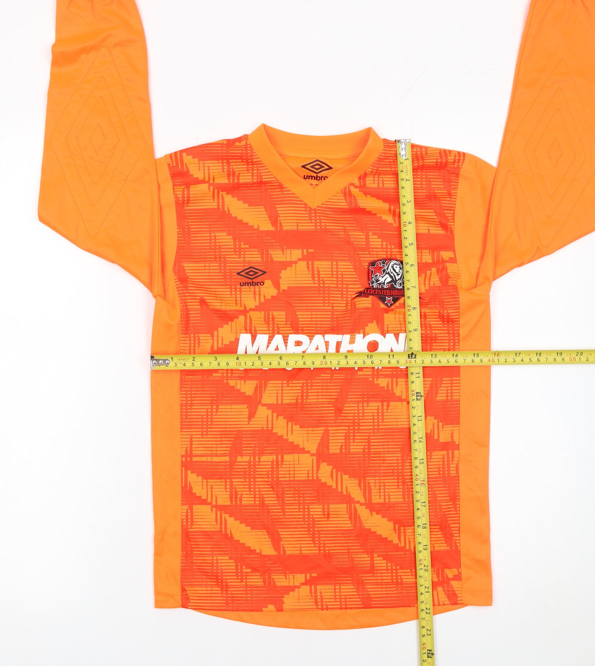 Umbro Boys Orange Long Sleeve Football Goalkeeper Jersey Size 146 Polyester
