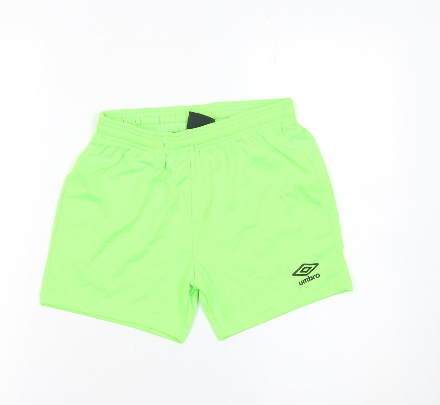 Umbro Boys Green Athletic Shorts Size 146cm Polyester Activewear