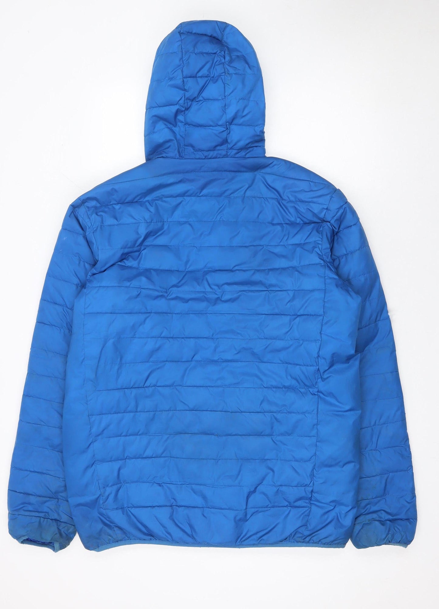 Quiksilver Men's Blue Hooded Puffer Jacket Size L Polyester