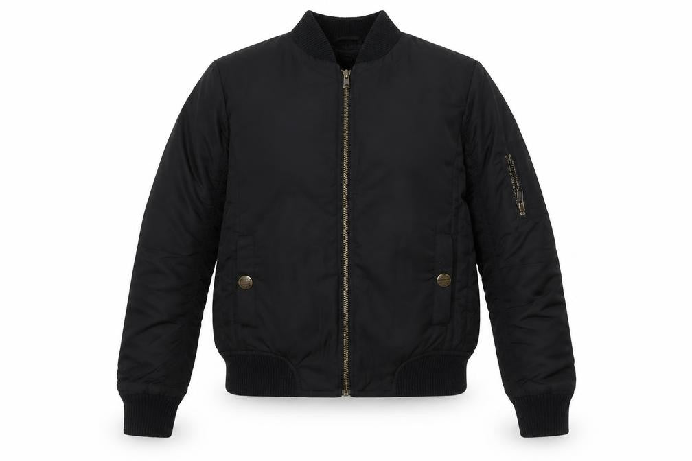 Next Girls Black Bomber Jacket 12 Years Polyester Lined Full Zip
