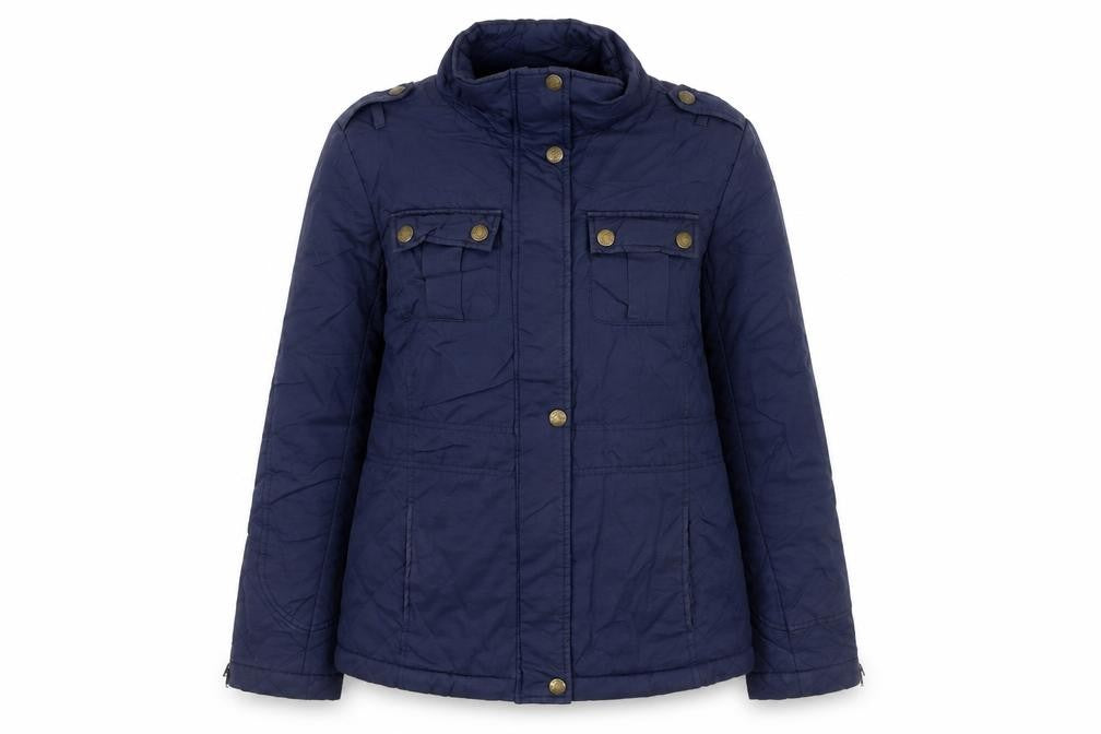 Toggi Women's Blue Military Style Mid-Length Jacket Size 10