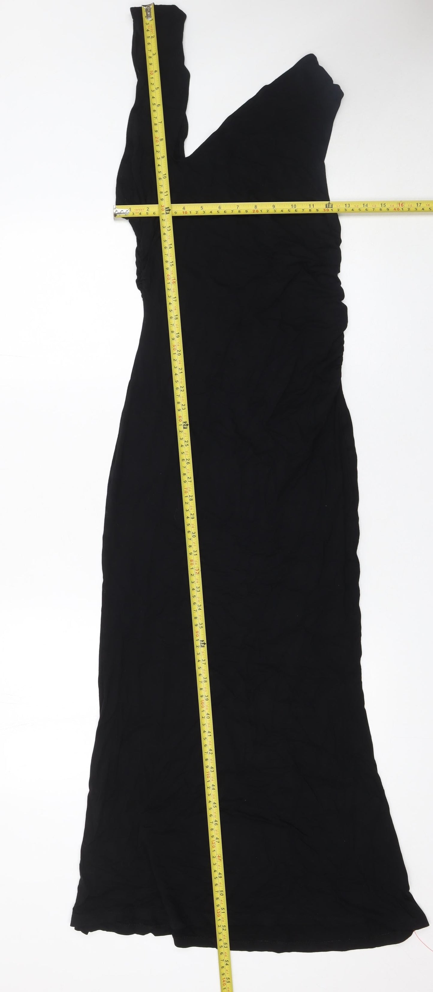 ASOS DESIGN Women’s Black Size 10 One Shoulder Long Bodycon Dress