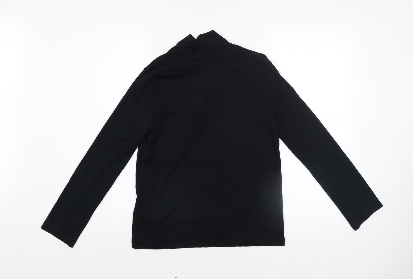 Marks and Spencer Women’s Black Long Sleeve Bow Neck Jersey Blouse Size 10