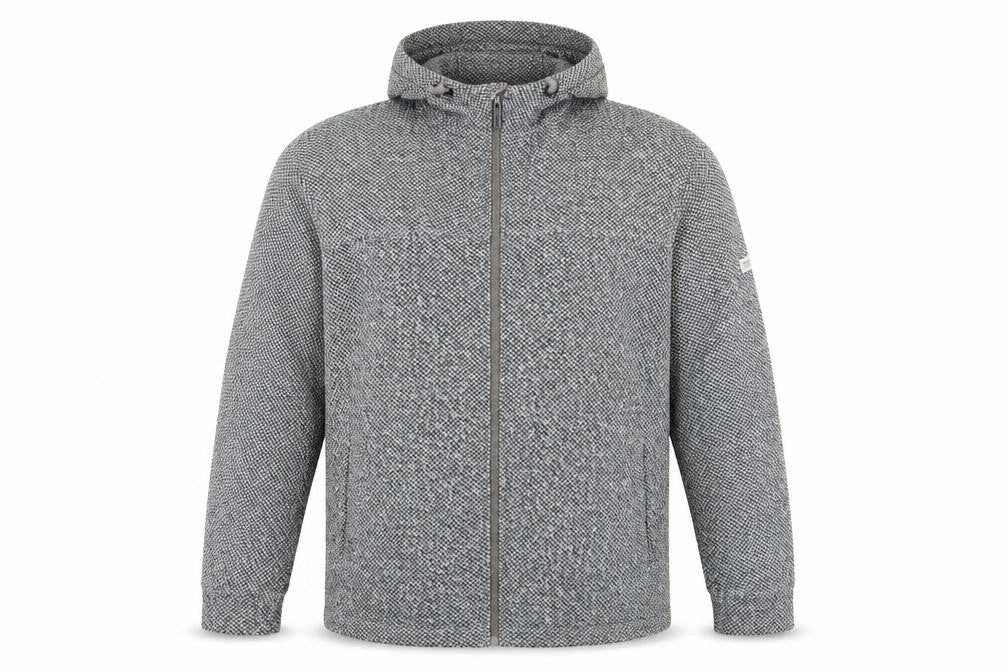 Regatta Men’s Grey Hooded Knit Jacket XL Outdoor Full Zip