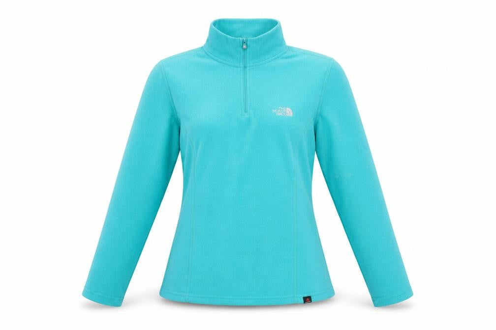 The North Face Women's Blue Fleece 1/4 Zip Pullover Sweatshirt M