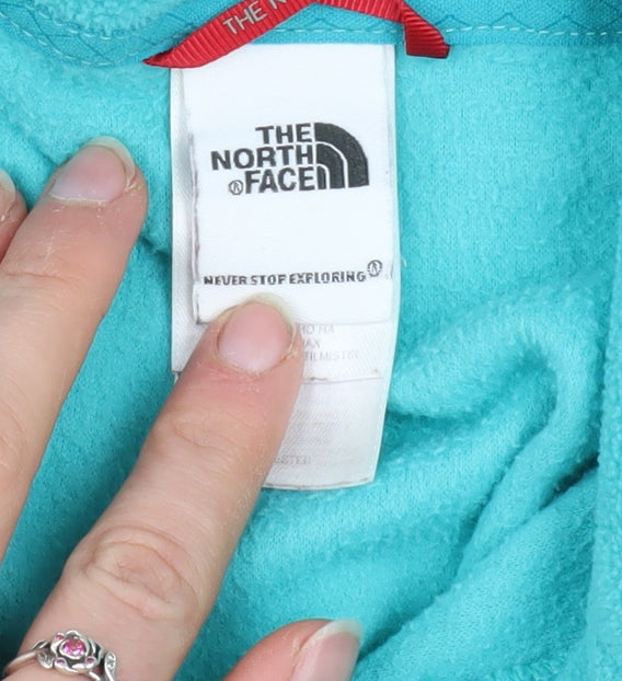 The North Face Women's Blue Fleece 1/4 Zip Pullover Sweatshirt M