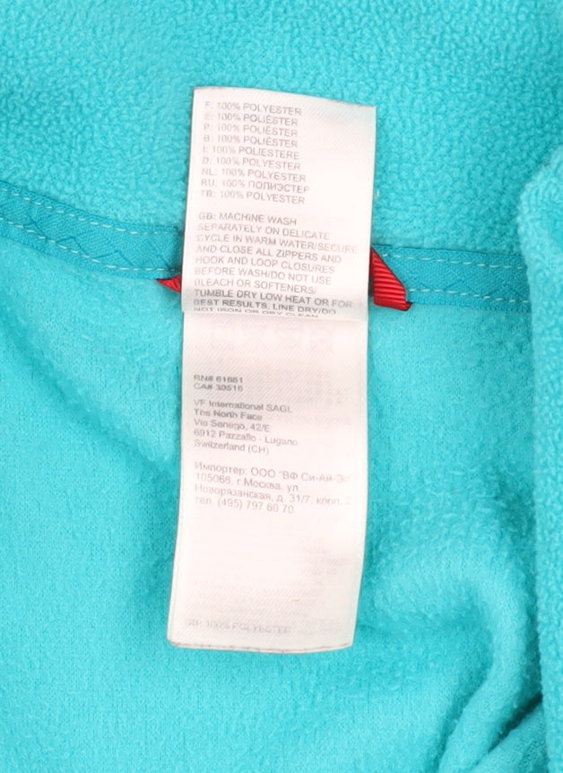 The North Face Women's Blue Fleece 1/4 Zip Pullover Sweatshirt M