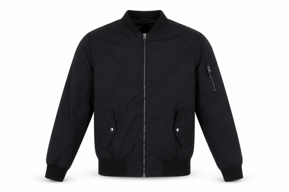 Red Herring Men Black Bomber Jacket Medium 40in Cotton Twill
