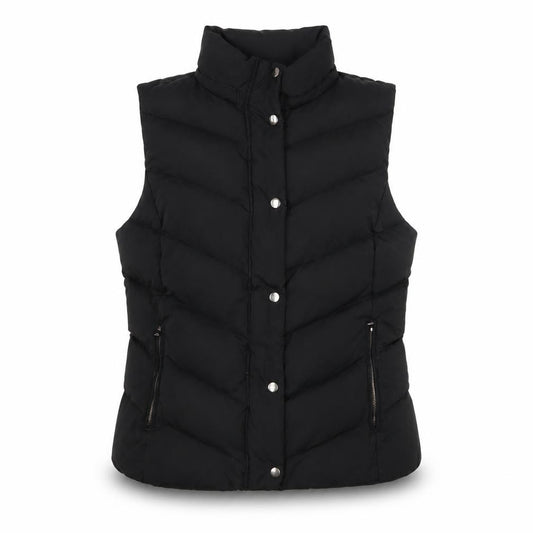 Gap Women’s Black Puffer Waistcoat L Down Feather Winter Outdoor