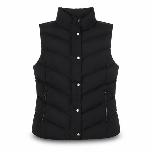 Gap Women’s Black Puffer Waistcoat L Down Feather Winter Outdoor