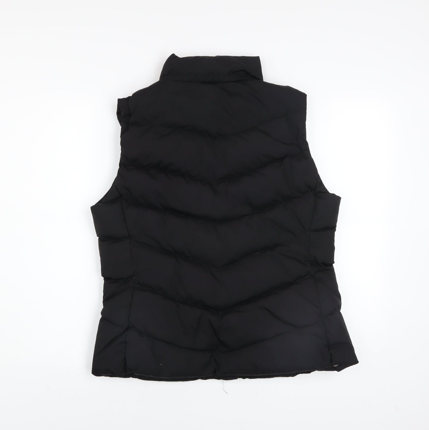 Gap Women’s Black Puffer Waistcoat L Down Feather Winter Outdoor