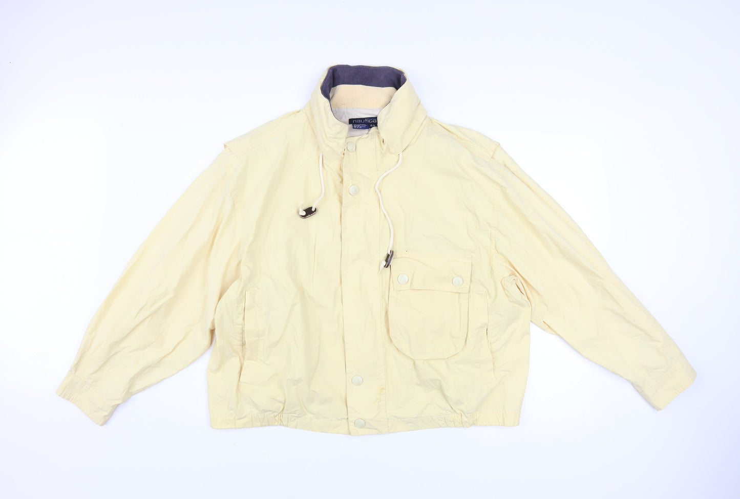 Nautica Women's Yellow Cotton Blend Windbreaker Jacket M