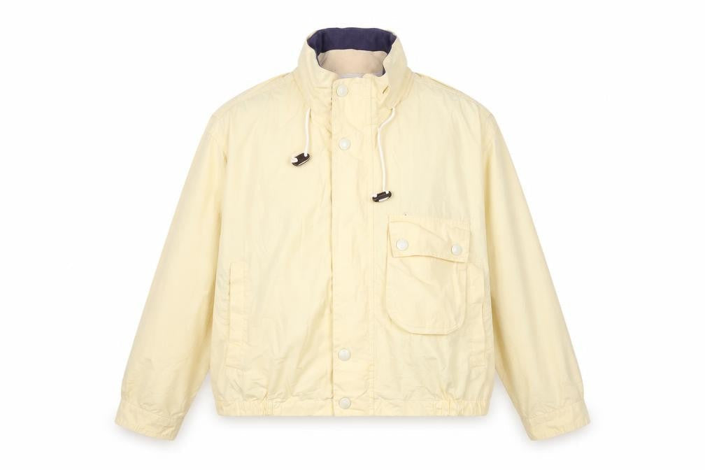 Nautica Women's Yellow Cotton Blend Windbreaker Jacket M