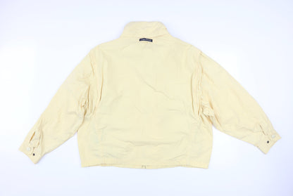 Nautica Women's Yellow Cotton Blend Windbreaker Jacket M