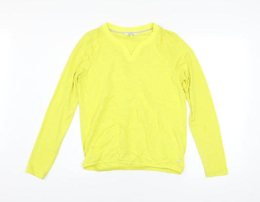 Sandwich Women’s Yellow V-Neck Long Sleeve Jersey T-Shirt Size S