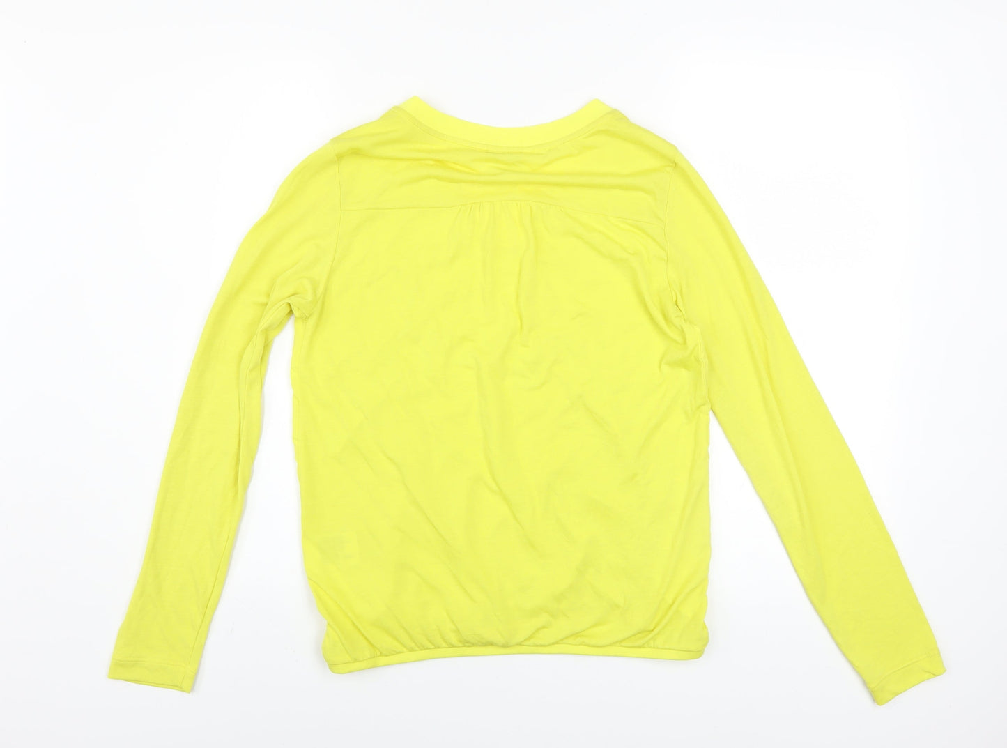 Sandwich Women’s Yellow V-Neck Long Sleeve Jersey T-Shirt Size S