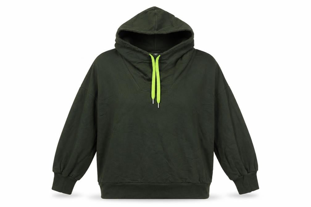 WESC Women’s Green Hoodie Medium 100% Cotton Pullover Sweatshirt