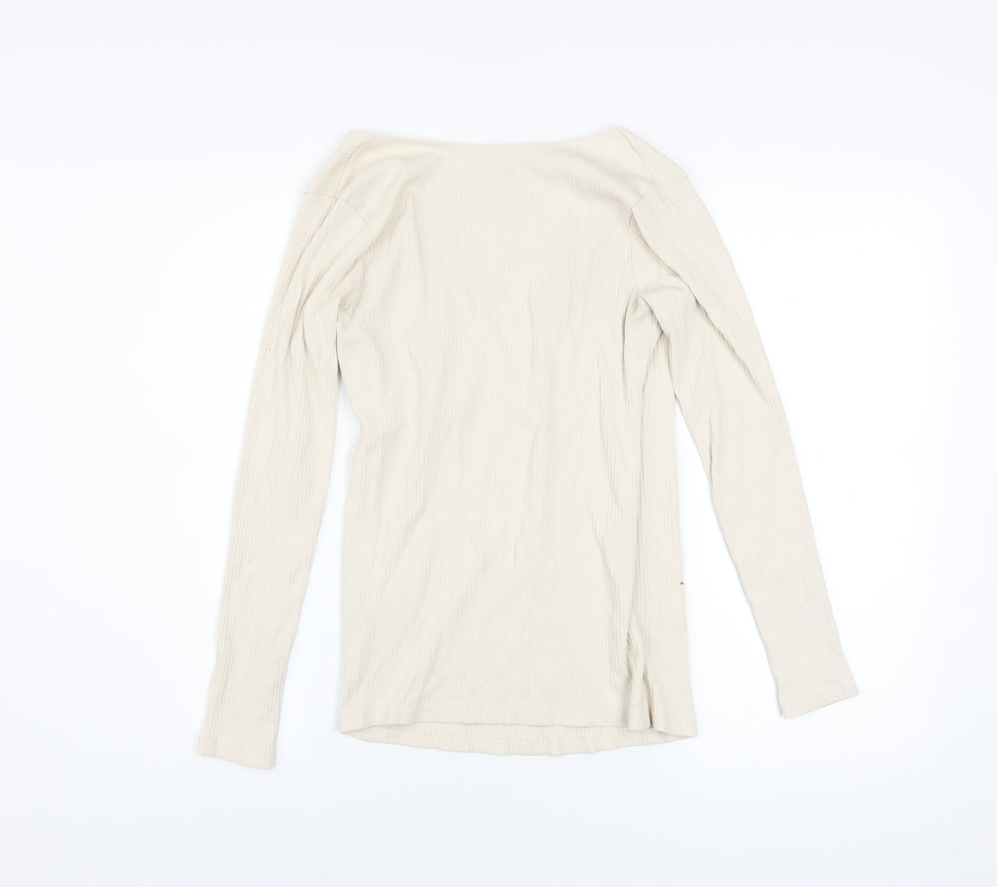 H&M Mama Women’s Beige Wrap V-Neck Long Sleeve Maternity Blouse S