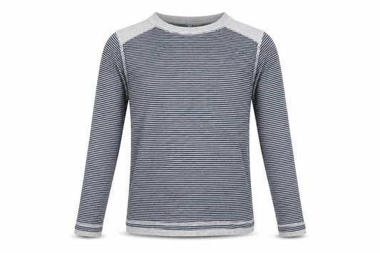 Trespass Men Blue Striped Cotton Long Sleeve Casual Top M
