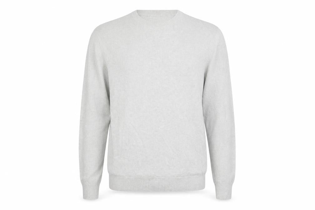 Zara Men’s Grey Cotton Crew Neck Pullover Jumper Size L