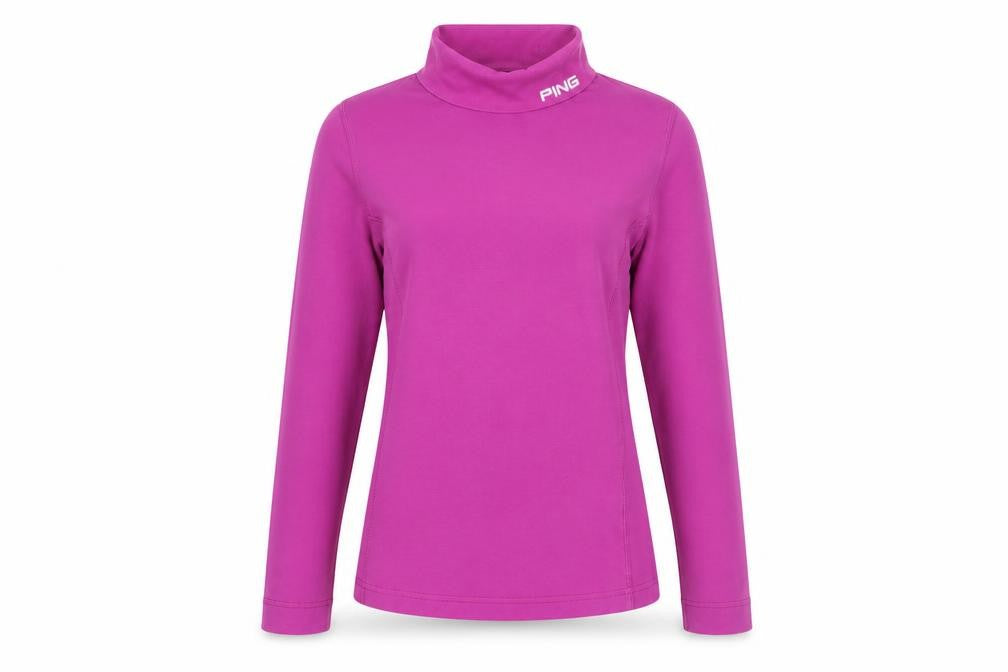 PING Women's Pink Long Sleeve Roll Neck Jersey Top Size 10