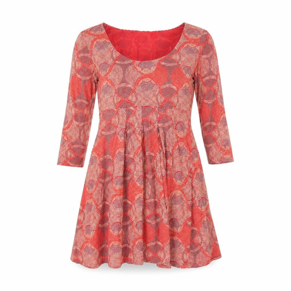 Heartlush Womens Red Geometric Fit & Flare Short Dress Size 12