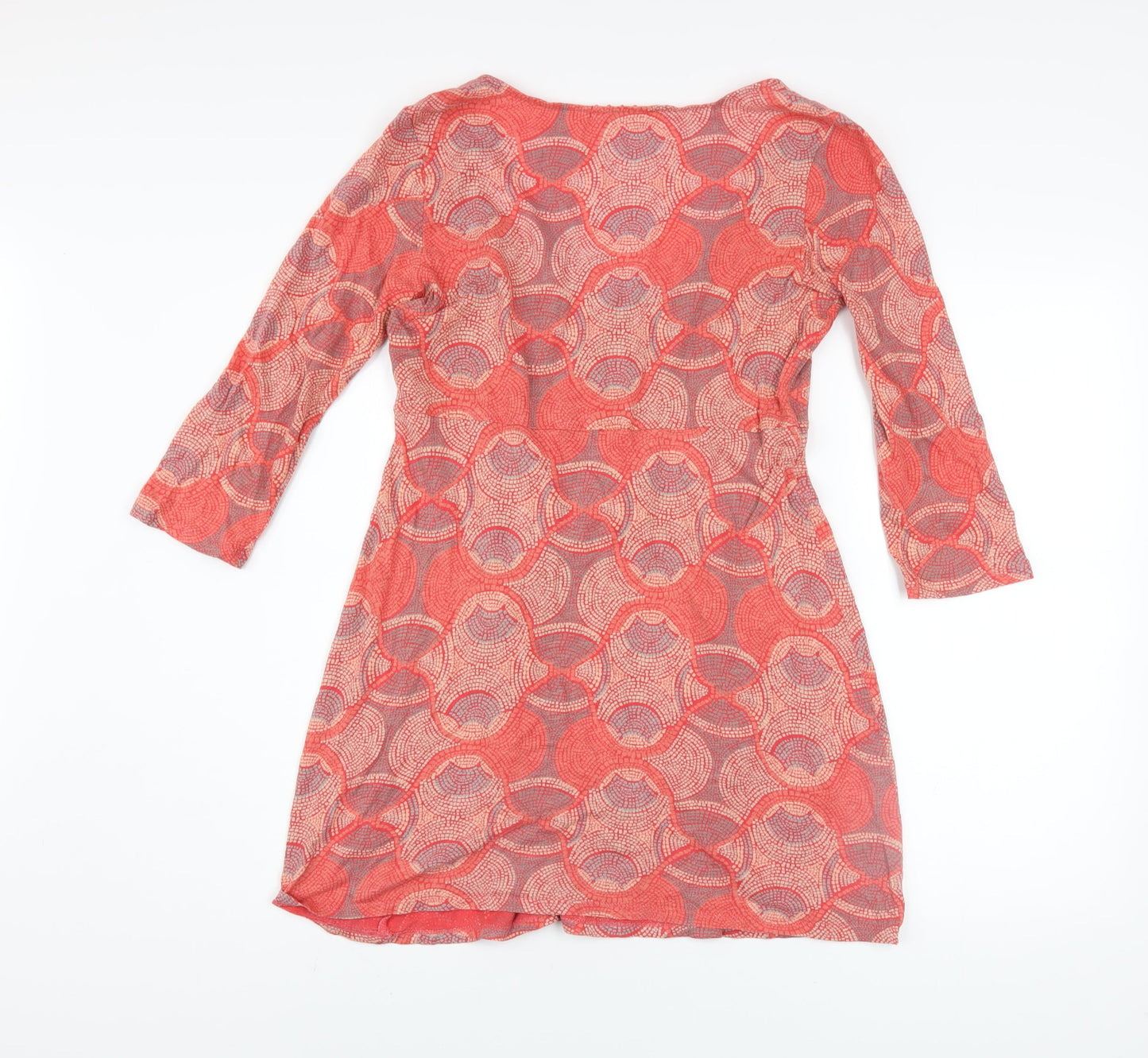 Heartlush Womens Red Geometric Fit & Flare Short Dress Size 12
