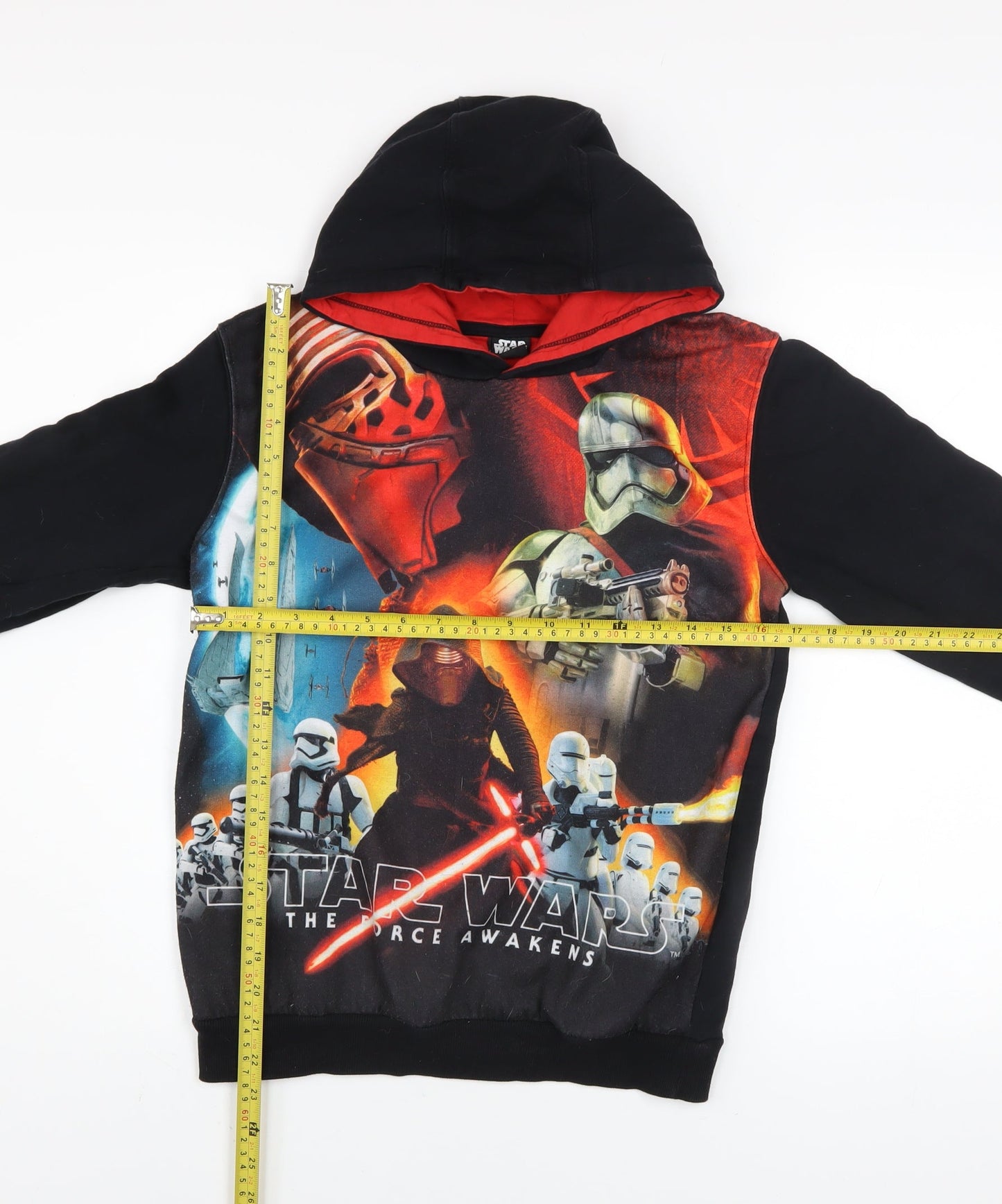 George Boys Star Wars Black Pullover Hoodie 13-14 Years Graphic Fleece