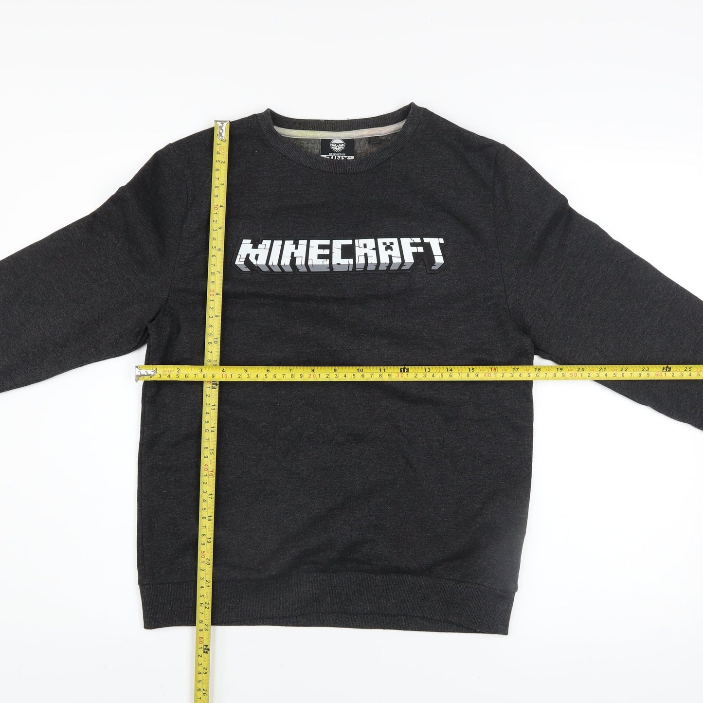 Next Boys Black Minecraft Pullover Sweatshirt 13 Years Regular Fit
