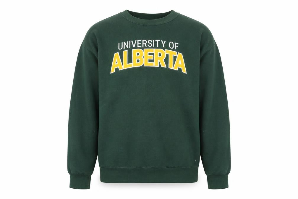 JPT Men’s Green University of Alberta Fleece Pullover Sweatshirt Size M
