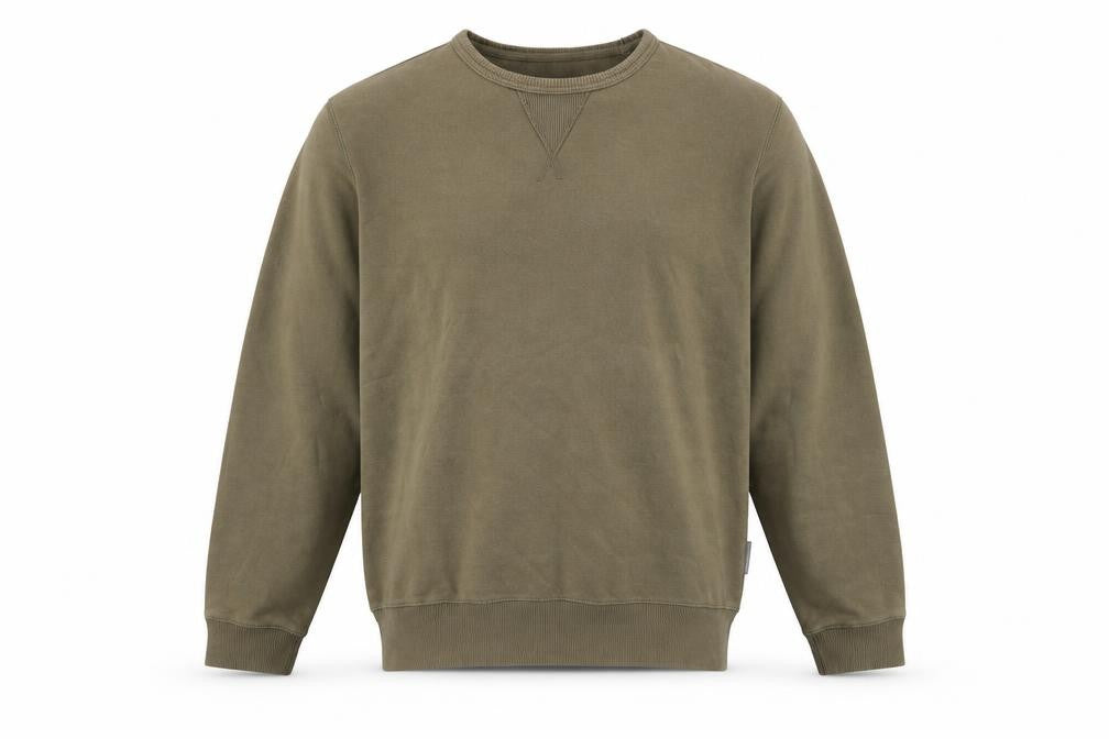 French Connection Men's Green Cotton Blend Crew Neck Sweatshirt Size L