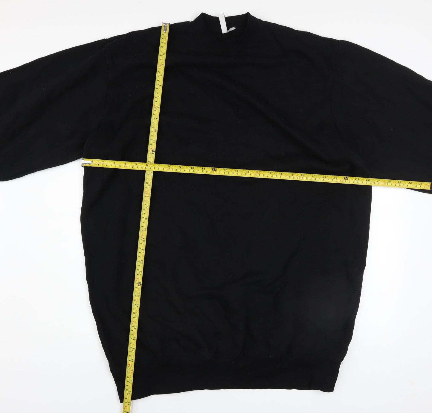 H&M Divided Women Black XL Pullover Sweatshirt Cotton Blend