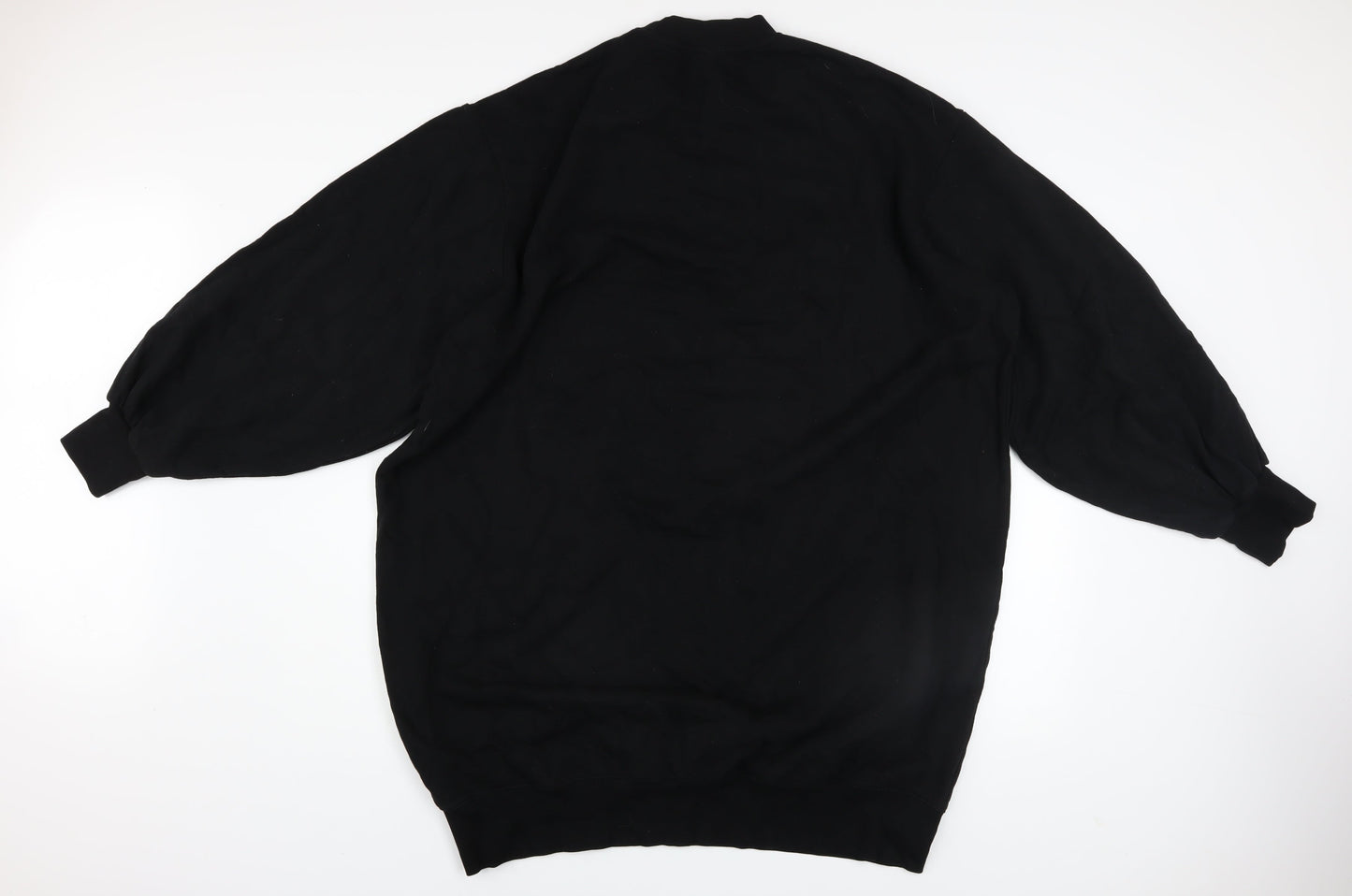 H&M Divided Women Black XL Pullover Sweatshirt Cotton Blend
