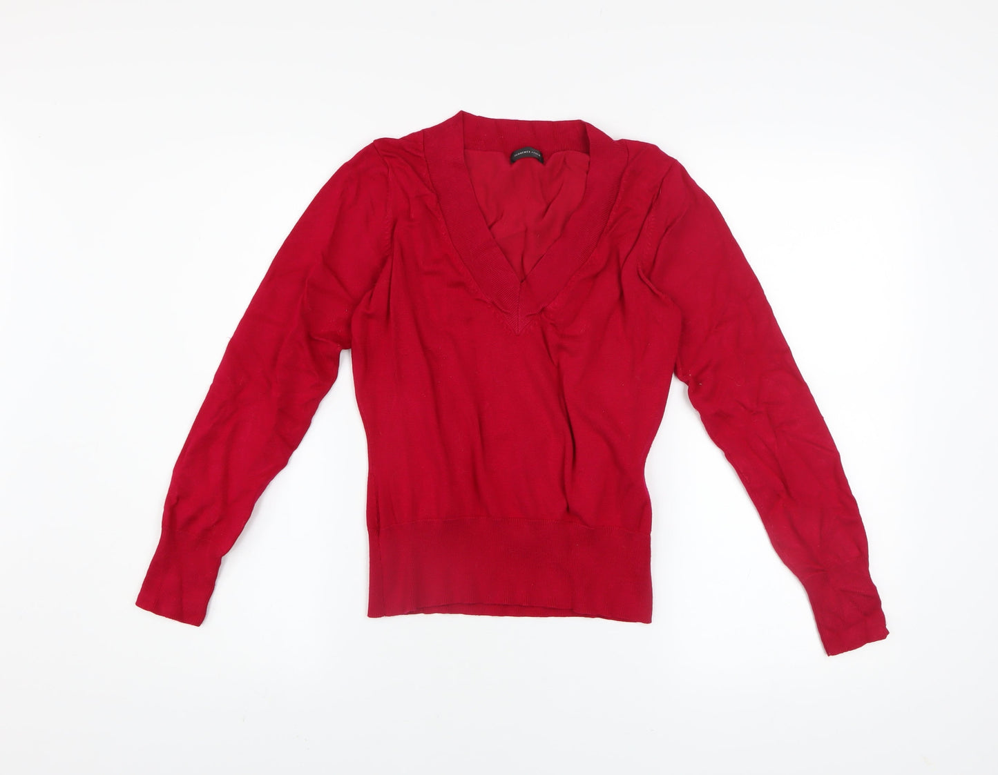 Florence & Fred Women's Red V-Neck Knit Pullover Jumper Size 14