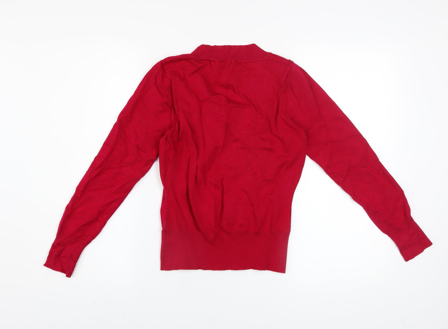 Florence & Fred Women's Red V-Neck Knit Pullover Jumper Size 14