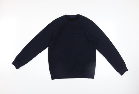 Armani Jeans Men's Blue Small Pullover Sweatshirt Regular Fit