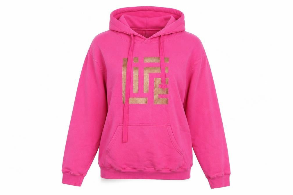 Acti Life Women's Pink Pullover Hoodie Large Cotton Blend