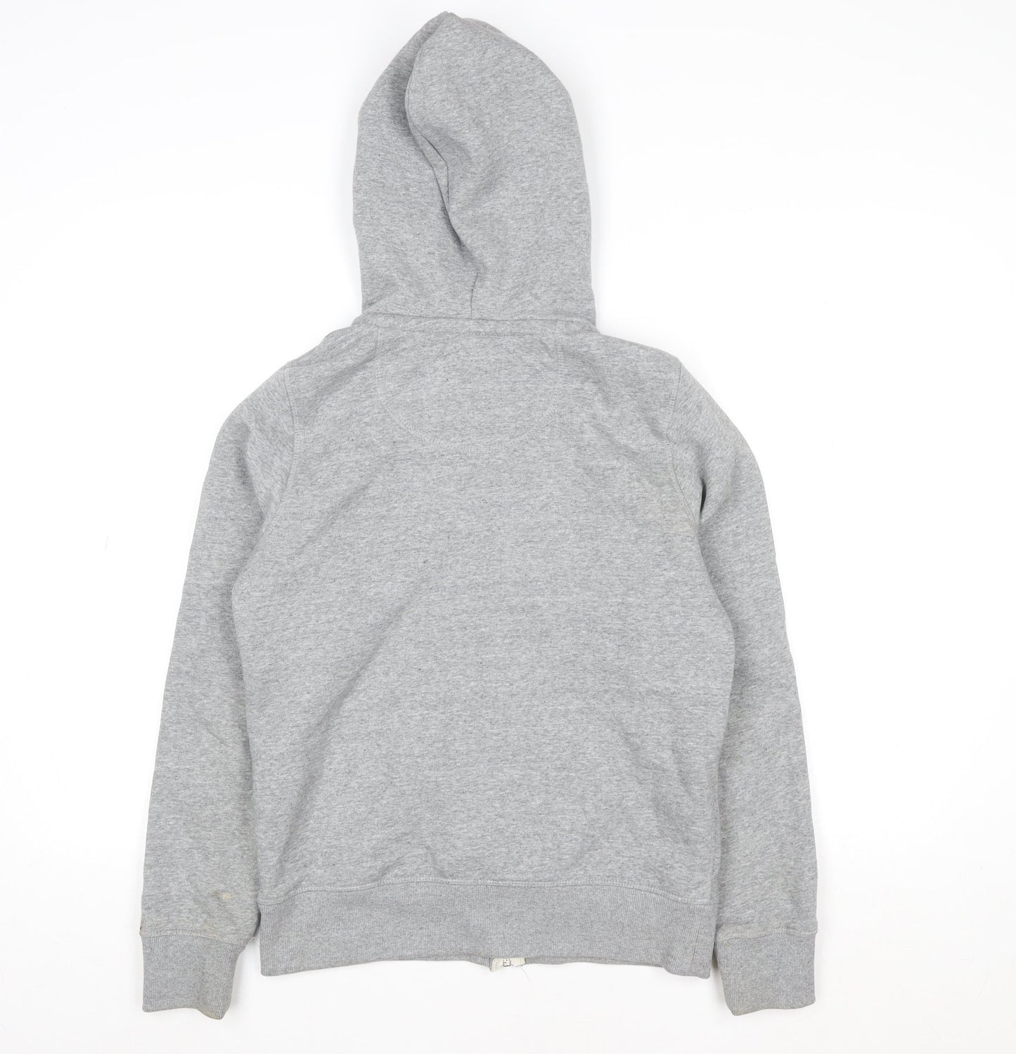 Jack Wills Women’s Grey Hooded Full Zip Jersey Jacket Size 8