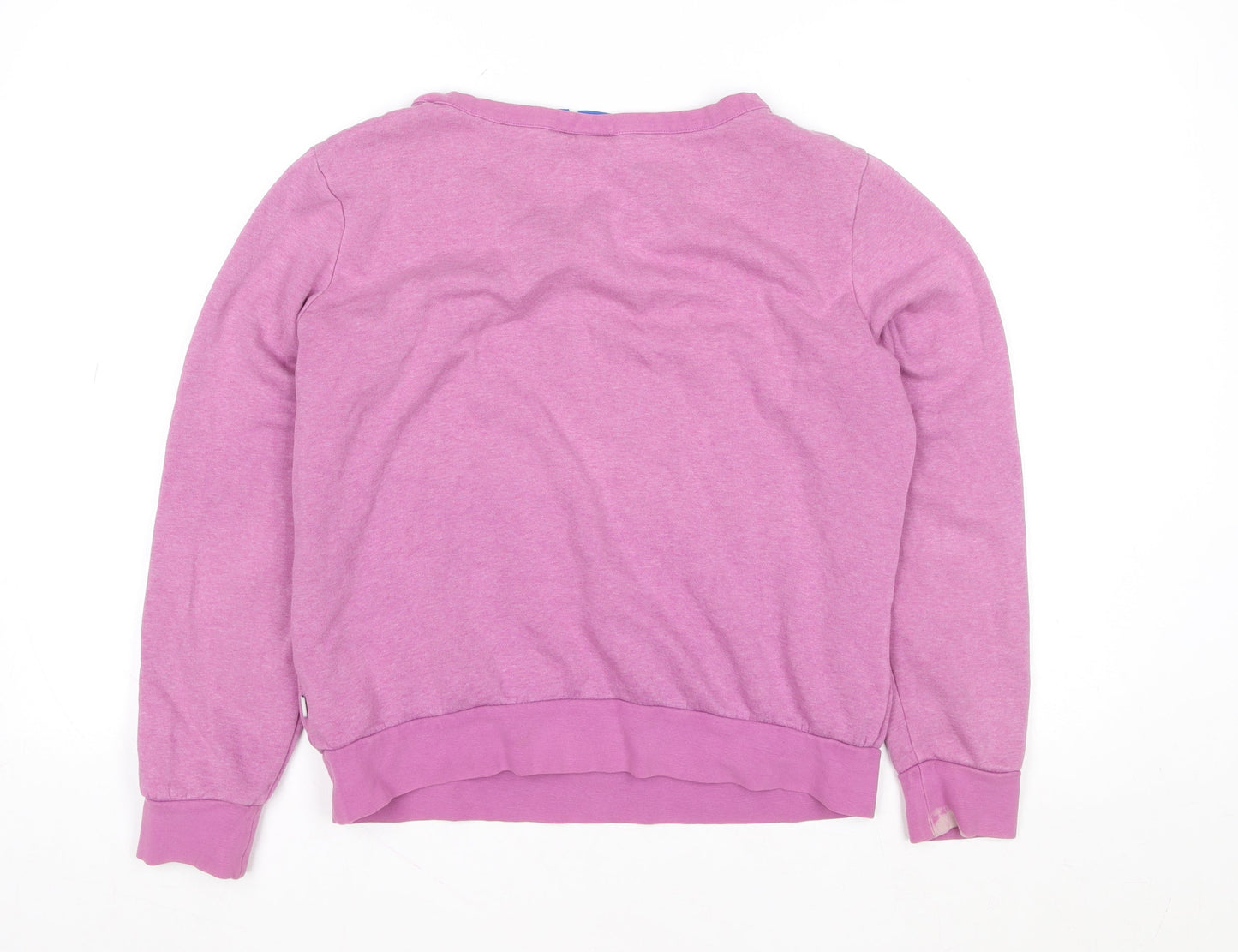 Adidas Womens Pink Logo Crew Neck Long Sleeve Sweatshirt UK 12