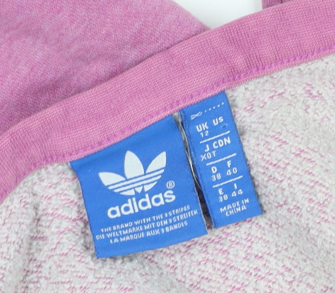 Adidas Womens Pink Logo Crew Neck Long Sleeve Sweatshirt UK 12