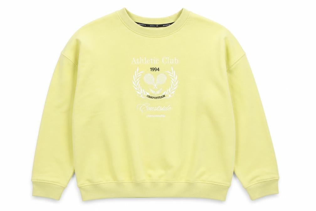 Reaktiv x Oti Mabuse Yellow Crew Neck Pullover Sweatshirt Women's M