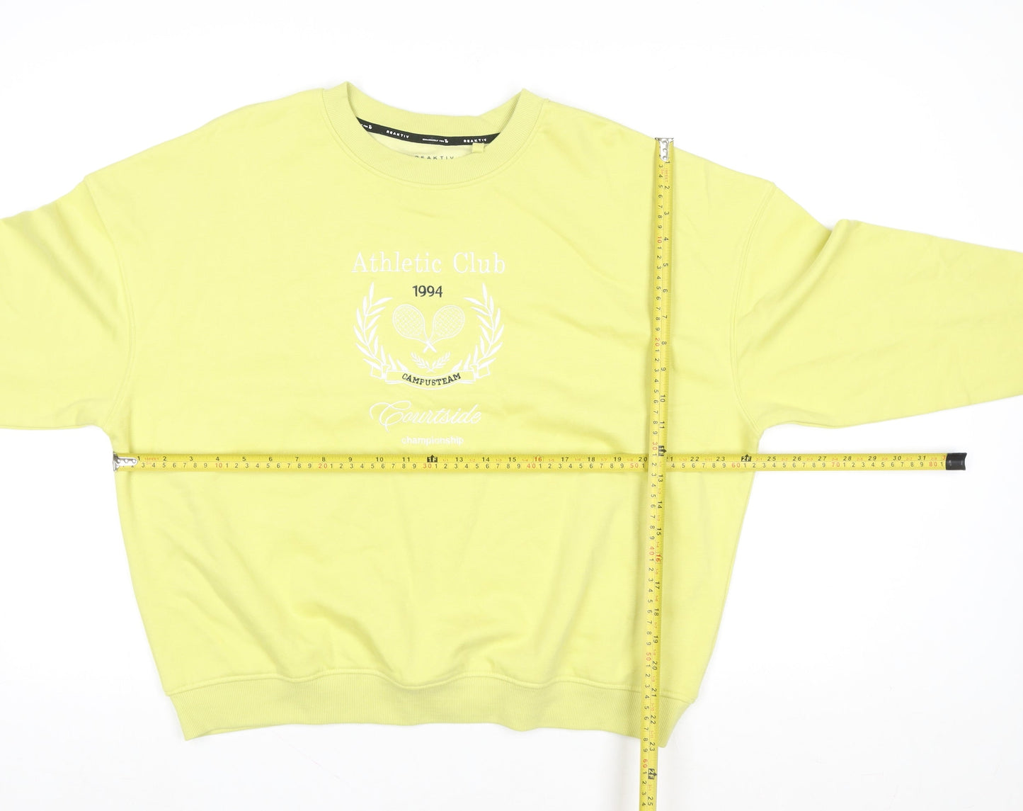 Reaktiv x Oti Mabuse Yellow Crew Neck Pullover Sweatshirt Women's M