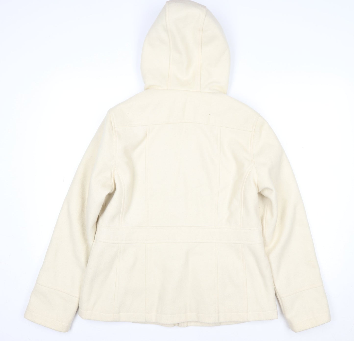Debenhams Women’s Ivory Wool Hooded Parka Jacket Size 14