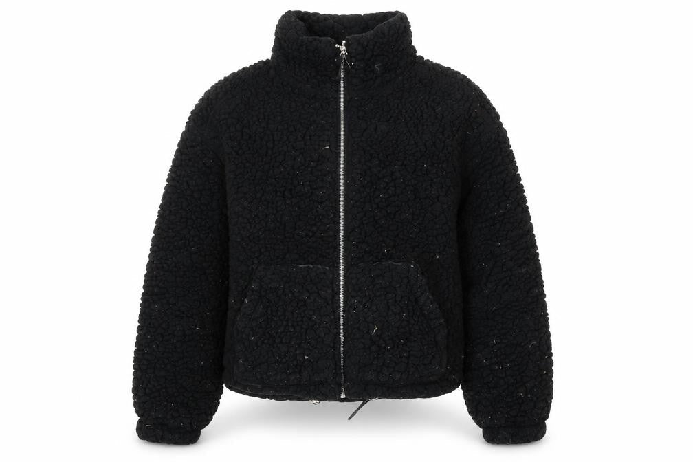New Look Women's Black Fleece Full Zip Short Jacket Size S