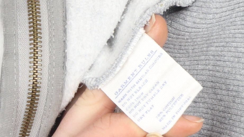 Jack Wills Women’s Grey Zip Hoodie Jacket Size 8 Full Zip Cotton Blend